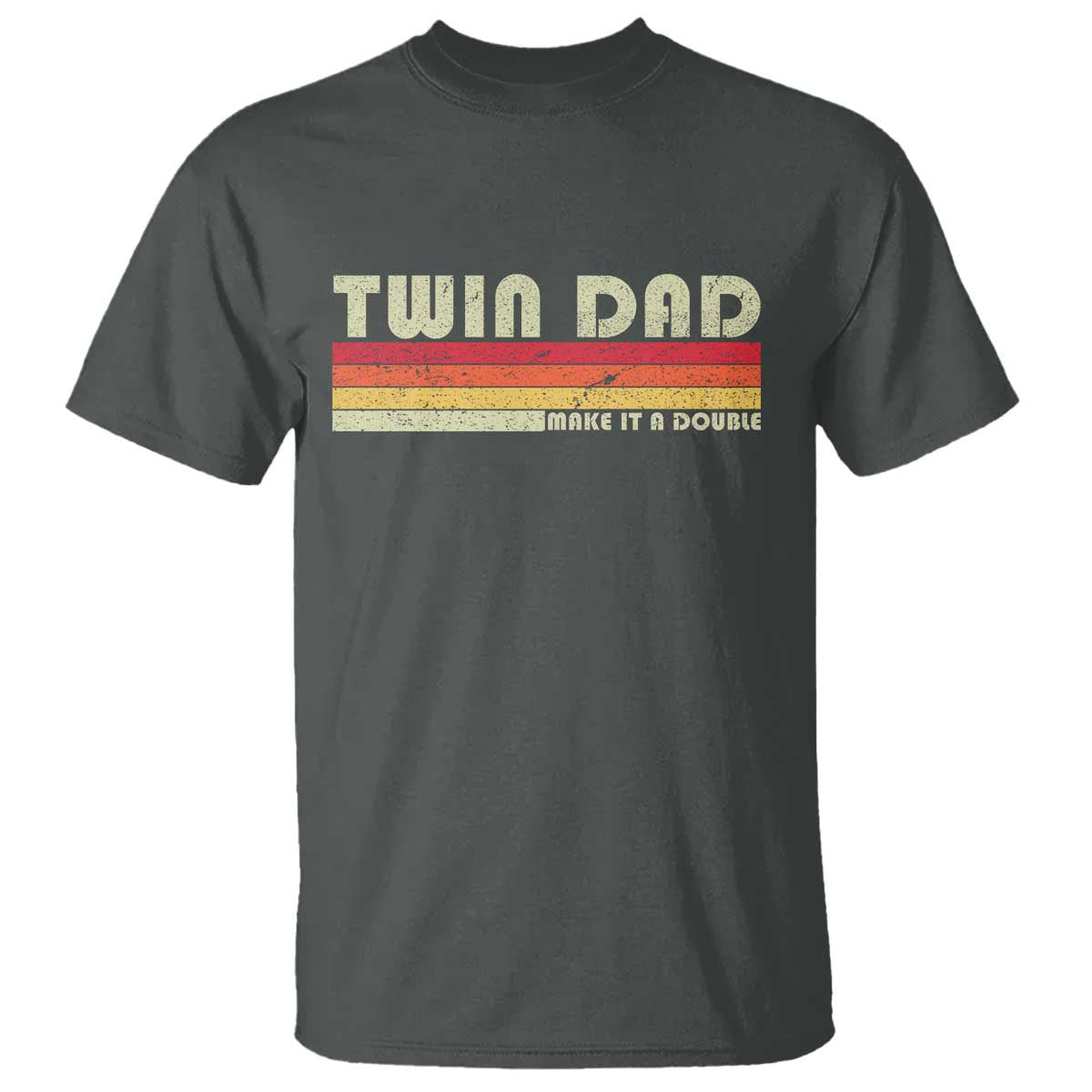 Retro Twin Dad T Shirt Make It A Double Vintage Cool 70s 80s Style Sunset