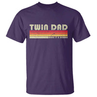 Retro Twin Dad T Shirt Make It A Double Vintage Cool 70s 80s Style Sunset