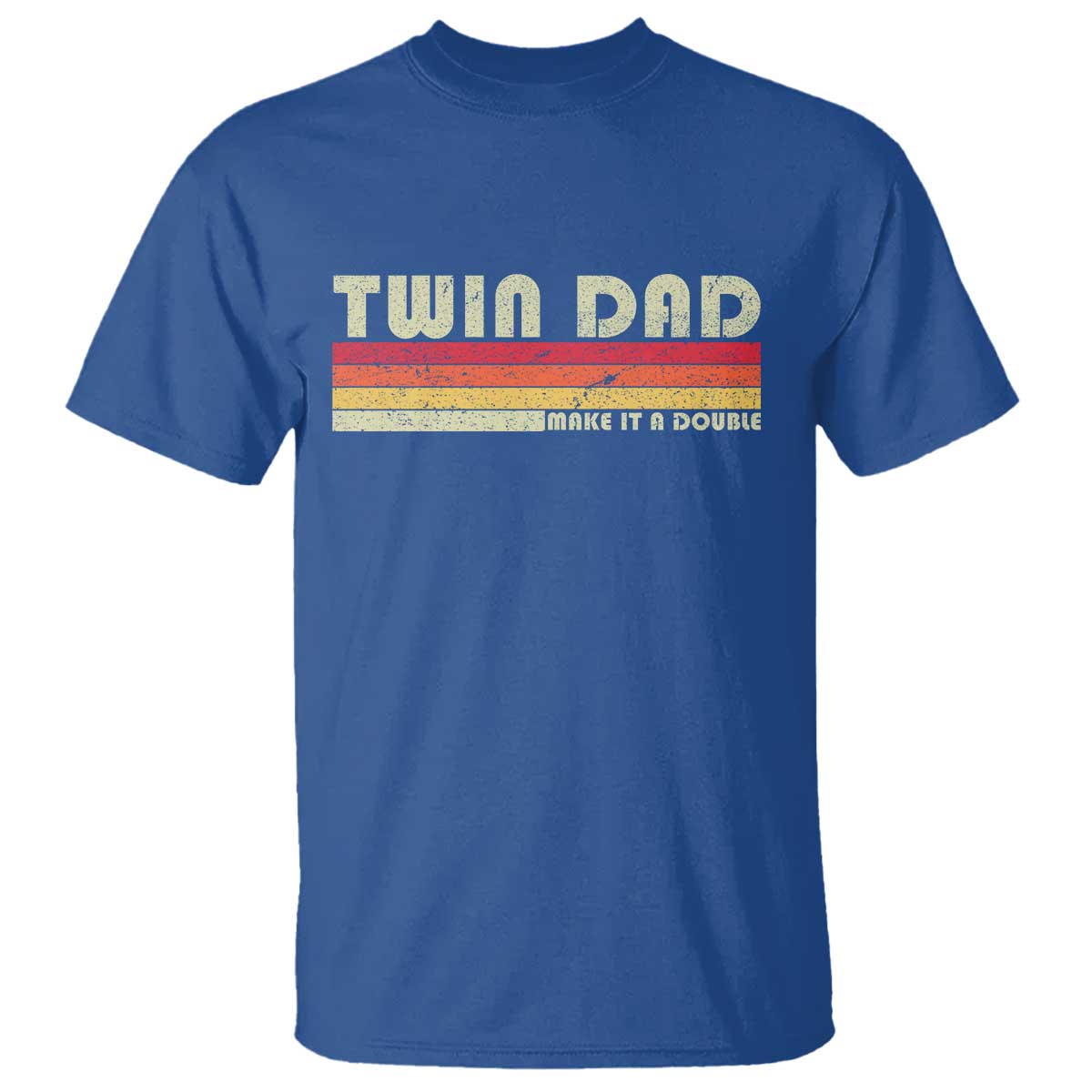 Retro Twin Dad T Shirt Make It A Double Vintage Cool 70s 80s Style Sunset