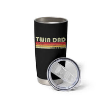 Retro Twin Dad Tumbler Cup Make It A Double Vintage Cool 70s 80s Style Sunset
