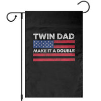 Retro Twin Dad Garden Flag Make It A Double US Flag Fathers Day
