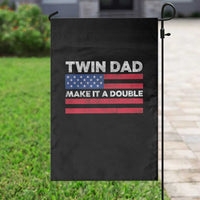 Retro Twin Dad Garden Flag Make It A Double US Flag Fathers Day