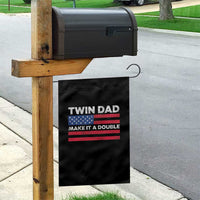 Retro Twin Dad Garden Flag Make It A Double US Flag Fathers Day