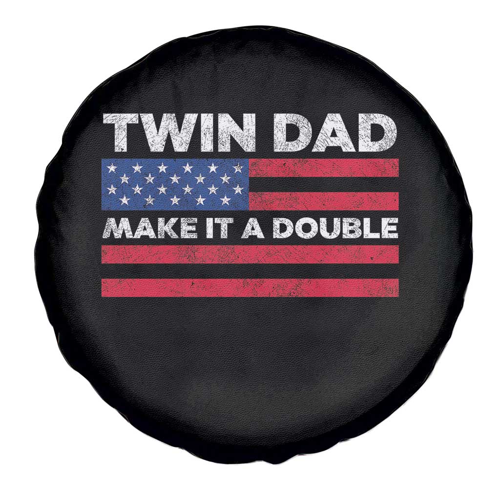 Retro Twin Dad Spare Tire Cover Make It A Double US Flag Fathers Day