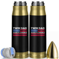 Retro Twin Dad Bullet Tumbler Make It A Double US Flag Fathers Day
