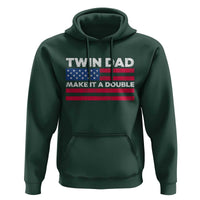 Retro Twin Dad Hoodie Make It A Double US Flag Fathers Day