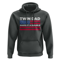 Retro Twin Dad Hoodie Make It A Double US Flag Fathers Day