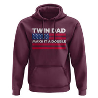 Retro Twin Dad Hoodie Make It A Double US Flag Fathers Day