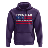 Retro Twin Dad Hoodie Make It A Double US Flag Fathers Day