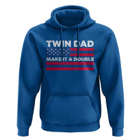 Retro Twin Dad Hoodie Make It A Double US Flag Fathers Day