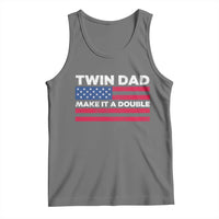 Retro Twin Dad Tank Top Make It A Double US Flag Fathers Day