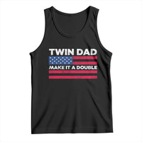 Retro Twin Dad Tank Top Make It A Double US Flag Fathers Day