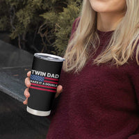 Retro Twin Dad Tumbler Cup Make It A Double US Flag Fathers Day