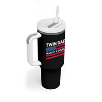 Retro Twin Dad Tumbler With Handle Make It A Double US Flag Fathers Day