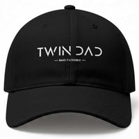 Retro Twin Dad Baseball Cap Subtle Make It A Double Minimal Fathers Day