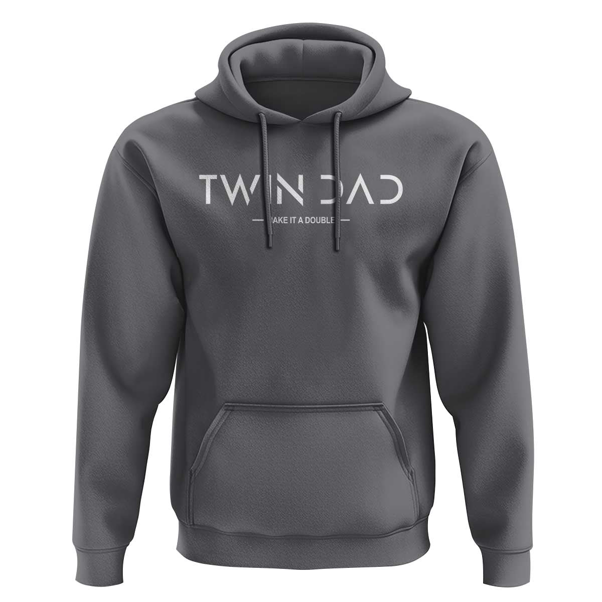 Retro Twin Dad Hoodie Subtle Make It A Double Minimal Fathers Day