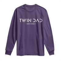 Retro Twin Dad Long Sleeve Shirt Subtle Make It A Double Minimal Fathers Day