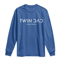 Retro Twin Dad Long Sleeve Shirt Subtle Make It A Double Minimal Fathers Day