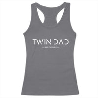 Retro Twin Dad Racerback Tank Top Subtle Make It A Double Minimal Fathers Day