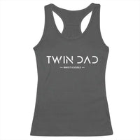 Retro Twin Dad Racerback Tank Top Subtle Make It A Double Minimal Fathers Day