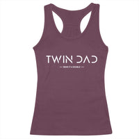 Retro Twin Dad Racerback Tank Top Subtle Make It A Double Minimal Fathers Day