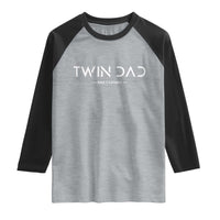 Retro Twin Dad Raglan Shirt Subtle Make It A Double Minimal Fathers Day