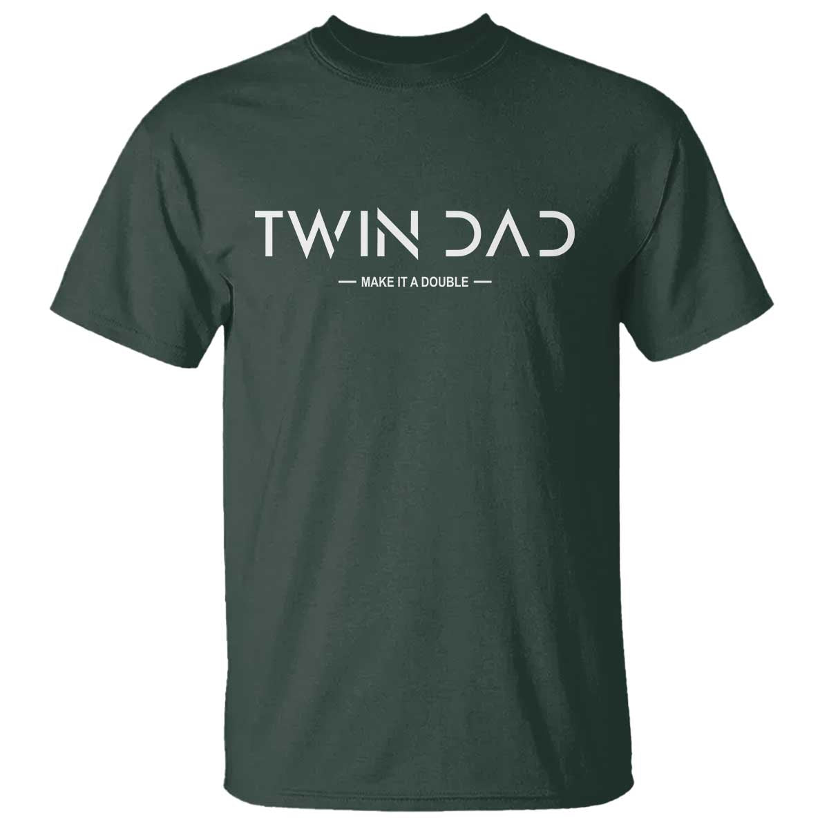 Retro Twin Dad T Shirt Subtle Make It A Double Minimal Fathers Day