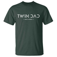Retro Twin Dad T Shirt Subtle Make It A Double Minimal Fathers Day