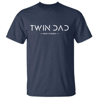 Retro Twin Dad T Shirt Subtle Make It A Double Minimal Fathers Day