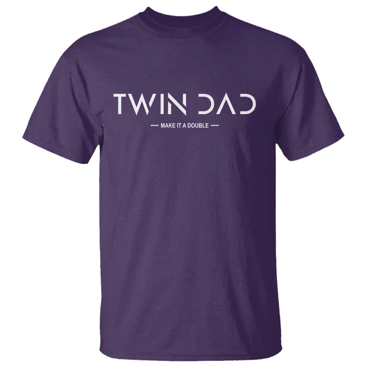 Retro Twin Dad T Shirt Subtle Make It A Double Minimal Fathers Day