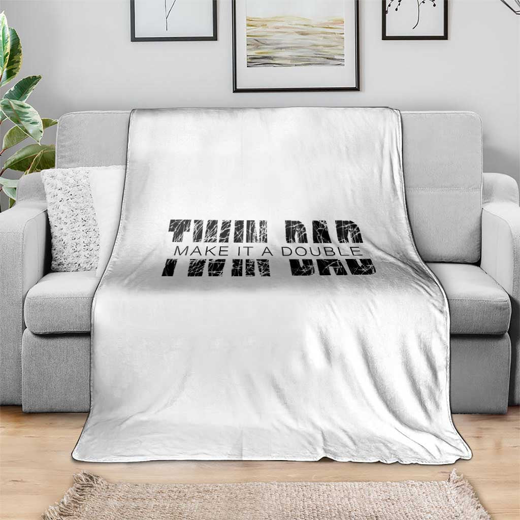 Retro Twin Dad Throw Blanket Subtle Make It A Double Fathers Day