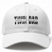 Retro Twin Dad Baseball Cap Subtle Make It A Double Fathers Day