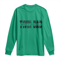 Retro Twin Dad Long Sleeve Shirt Subtle Make It A Double Fathers Day