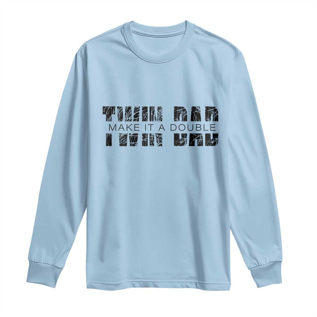 Retro Twin Dad Long Sleeve Shirt Subtle Make It A Double Fathers Day