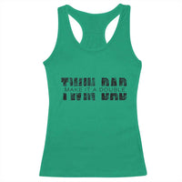 Retro Twin Dad Racerback Tank Top Subtle Make It A Double Fathers Day