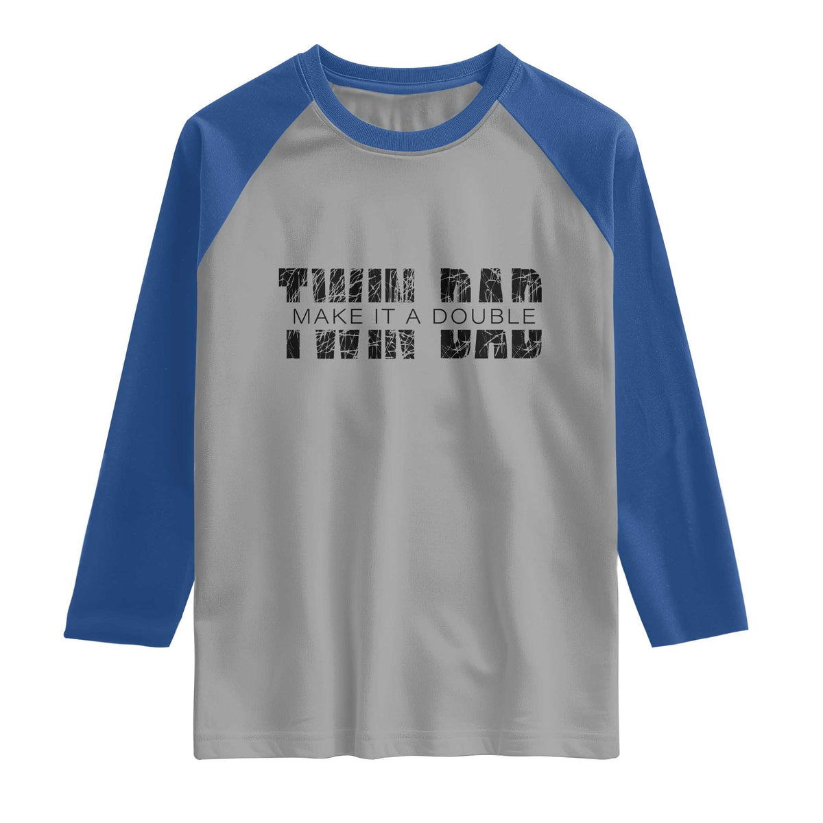 Retro Twin Dad Raglan Shirt Subtle Make It A Double Fathers Day