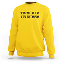 Retro Twin Dad Sweatshirt Subtle Make It A Double Fathers Day