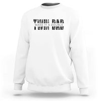 Retro Twin Dad Sweatshirt Subtle Make It A Double Fathers Day