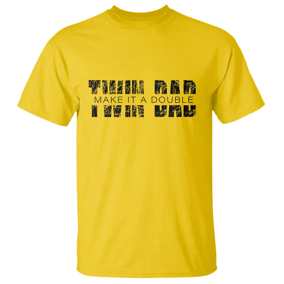 Retro Twin Dad T Shirt Subtle Make It A Double Fathers Day