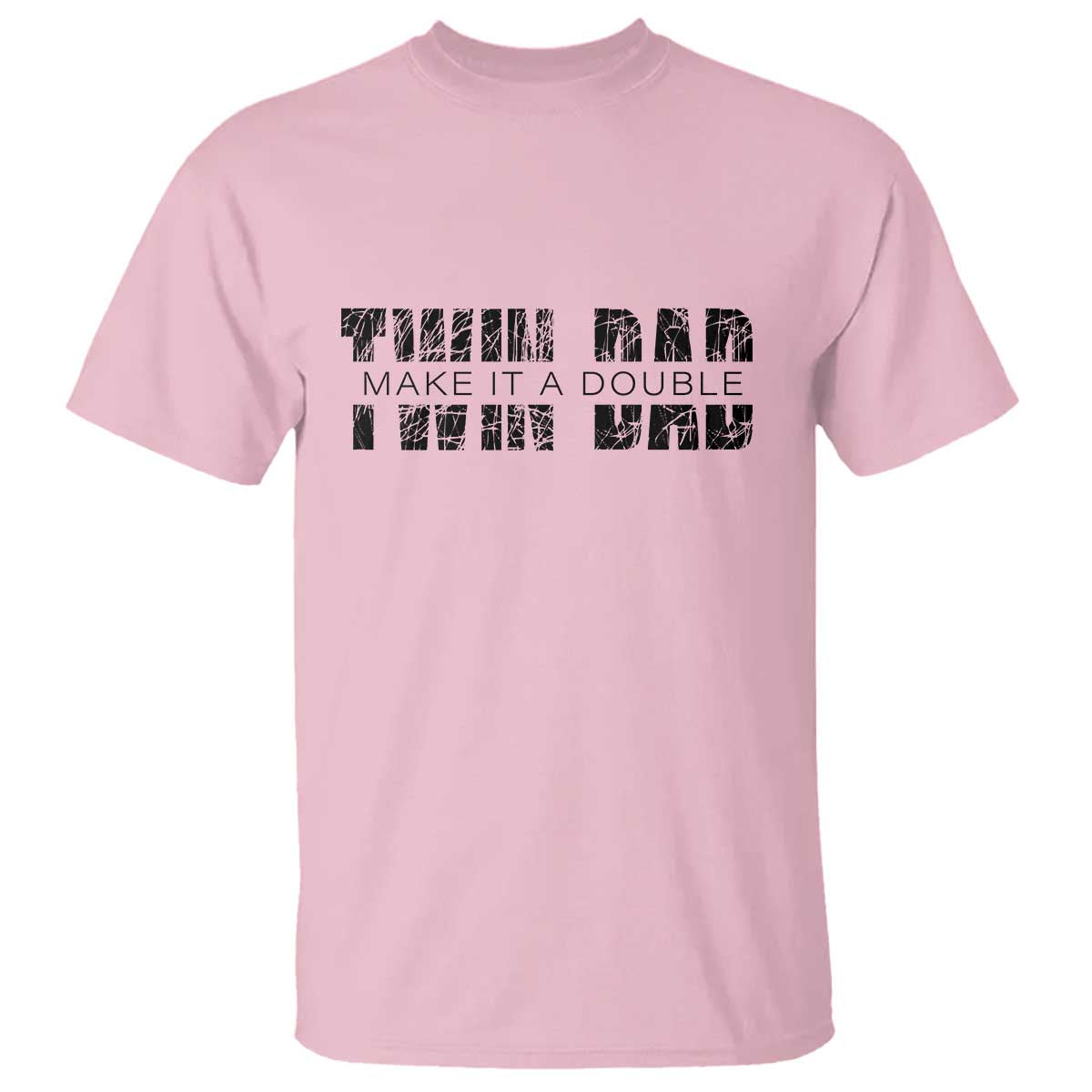 Retro Twin Dad T Shirt Subtle Make It A Double Fathers Day