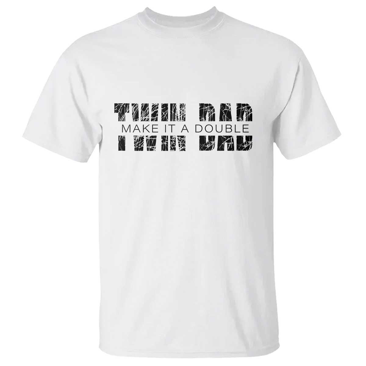 Retro Twin Dad T Shirt Subtle Make It A Double Fathers Day