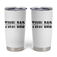 Retro Twin Dad Tumbler Cup Subtle Make It A Double Fathers Day