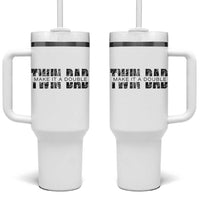 Retro Twin Dad Tumbler With Handle Subtle Make It A Double Fathers Day