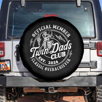 Retro Twin Dad Est 2026 Spare Tire Cover Funny Skeleton Dad Classic Overachiever Fathers Day