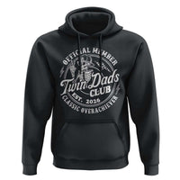 Retro Twin Dad Est 2026 Hoodie Funny Skeleton Dad Classic Overachiever Fathers Day