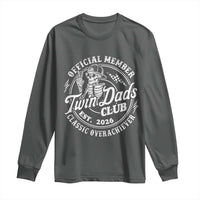 Retro Twin Dad Est 2026 Long Sleeve Shirt Funny Skeleton Dad Classic Overachiever Fathers Day