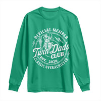 Retro Twin Dad Est 2026 Long Sleeve Shirt Funny Skeleton Dad Classic Overachiever Fathers Day
