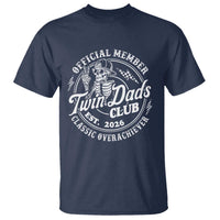 Retro Twin Dad Est 2026 T Shirt Funny Skeleton Dad Classic Overachiever Fathers Day