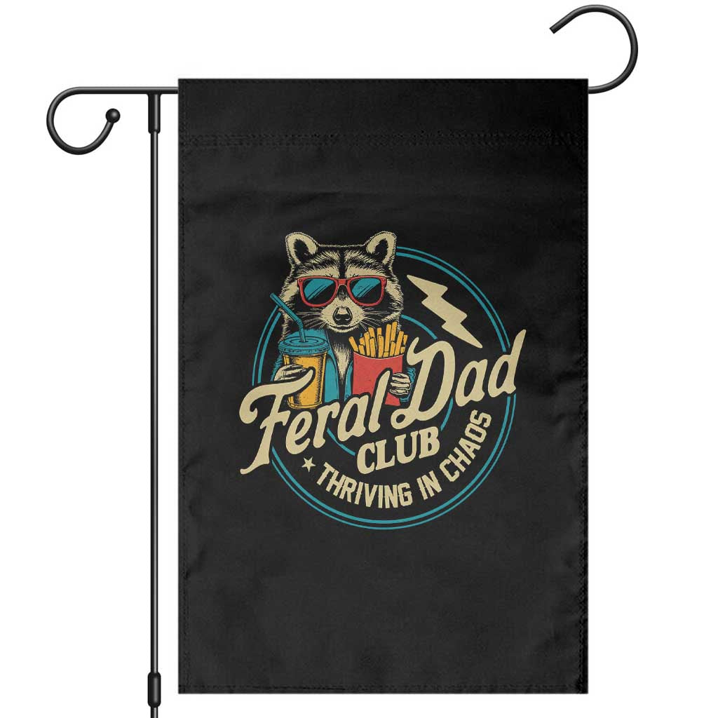 Feral Dad Club Garden Flag Funny Raccoon Dad Birthday Fathers Day Gift