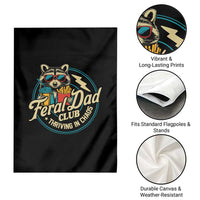 Feral Dad Club Garden Flag Funny Raccoon Dad Birthday Fathers Day Gift